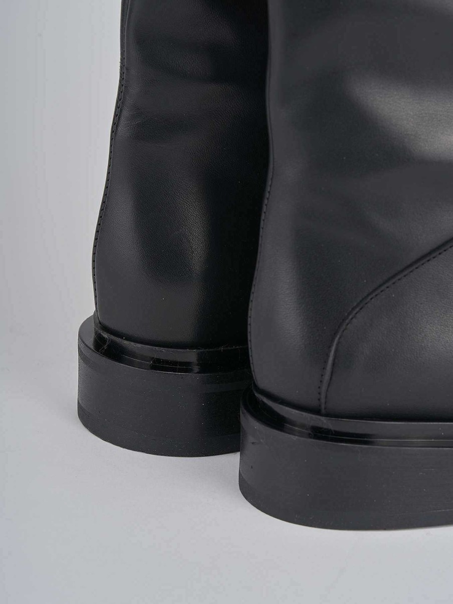 Donna Barca | Stivali Tacco 2Cm Pelle Nero