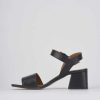 Donna Barca | Sandali Tacco Alto Tacco 5 Cm In Pelle Nera