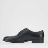 Uomo Barca | Scarpe Stringate Tacco 1 Cm In Pelle Nera