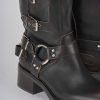 Donna Barca | Stivale Biker Tacco 5 Cm Testa Pelle