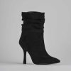 Donna Barca | Stivaletti Tacco Alto Tacco 9 Cm In Camoscio Nero