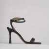 Donna Barca | Sandali Tacco Alto Tacco 8 Cm In Pelle Nera