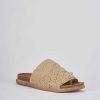 Donna Barca | Pantofole Tacco 1 Cm In Pelle Beige