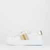 Donna Barca | Sneakers Tacco 1 Cm In Pelle Bianca