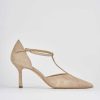 Donna Barca | Decollete Tacco 8Cm Camoscio Beige