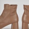 Donna Barca | Stivaletti Tacco Alto Tacco 5 Cm In Pelle Marrone