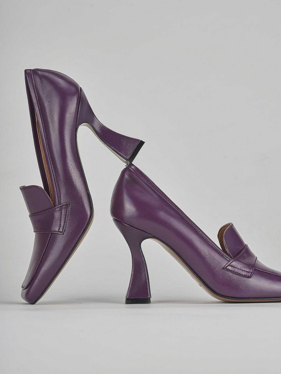 Donna Barca | Decollete Tacco 9 Cm In Pelle Viola