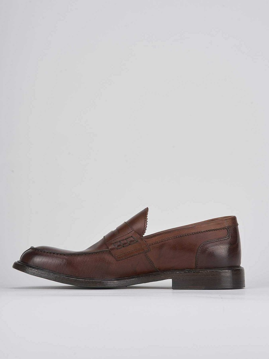 Uomo Barca | Mocassini Tacco 2 Cm In Pelle Marrone