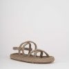 Donna Barca | Sandali Tacco Basso Tacco 1 Cm In Pelle Bronzo