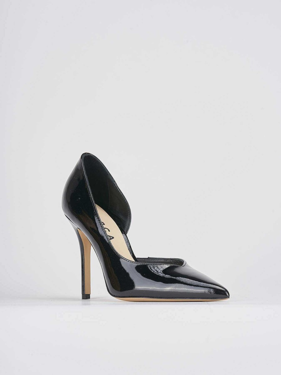 Donna Barca | Decolte Tacco Tacco 9 Cm Nero Vernice