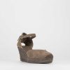 Donna Barca | Espadrillas Tacco 6 Cm Camoscio Beige