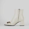 Donna Barca | Stivaletti Tacco Alto Tacco 9 Cm In Pelle Beige