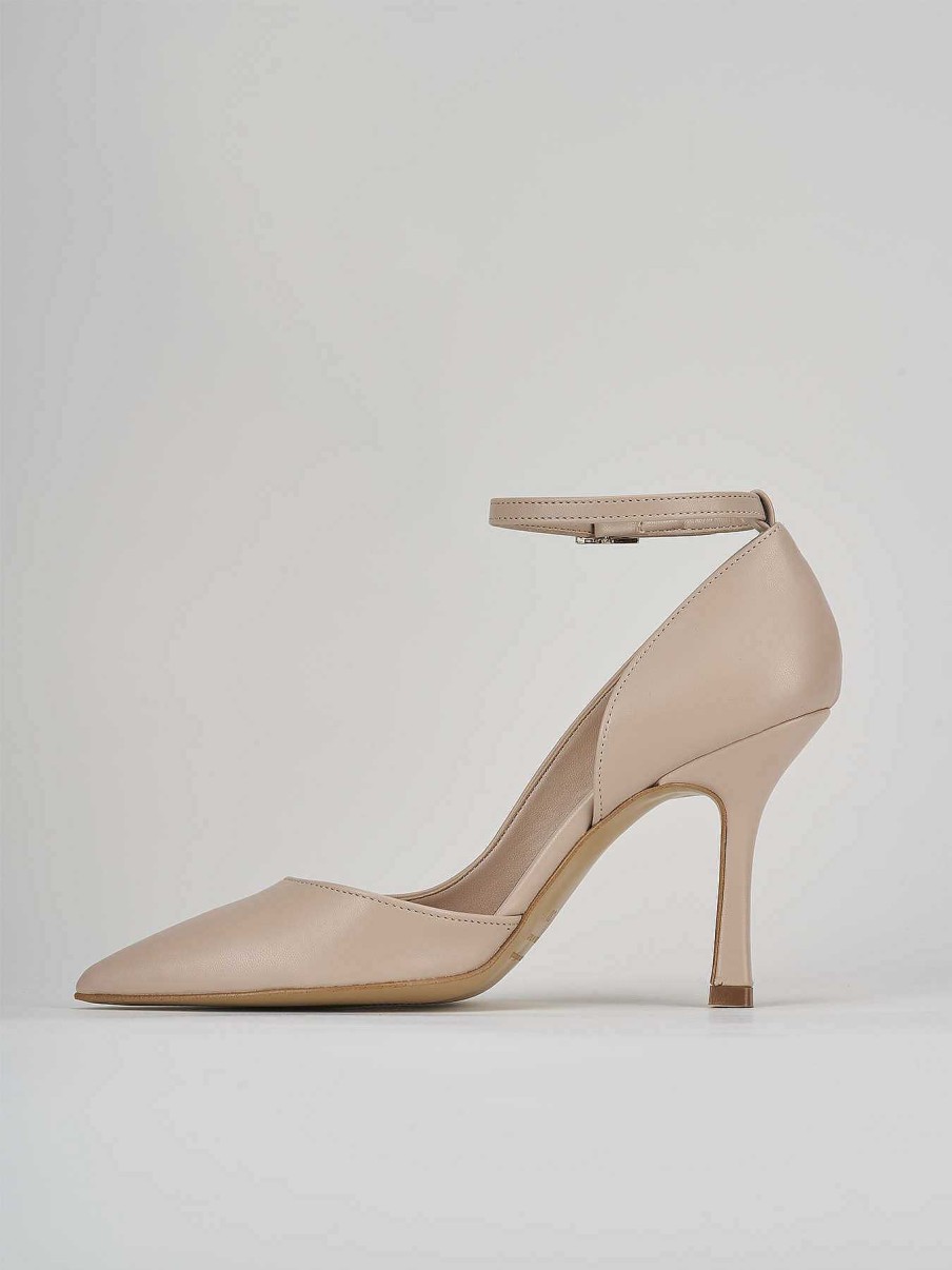 Donna Barca | Decollete Tacco 9 Cm In Pelle Beige