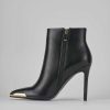 Donna Barca | Stivaletti Tacco Alto Tacco 7 Cm In Pelle Nera