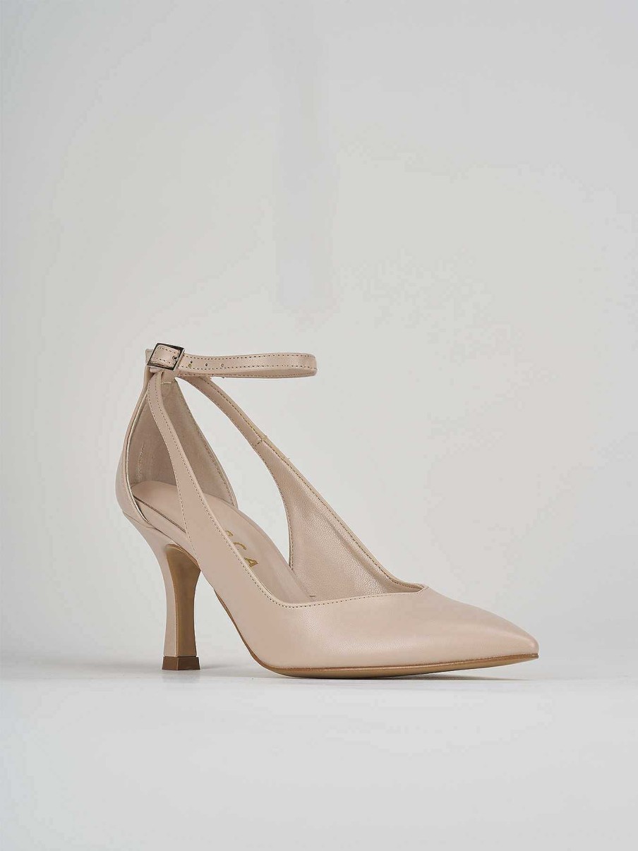 Donna Barca | Decollete Tacco 7 Cm In Pelle Beige