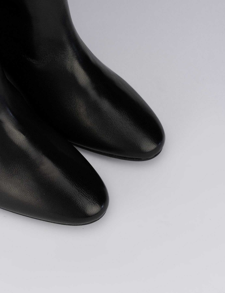 Donna Barca | Stivali Tacco Alto Tacco 9 Cm In Pelle Nera