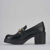 Donna Barca | Mocassini Tacco 4Cm Pelle Nero