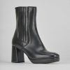 Donna Barca | Stivaletti Tacco Alto Tacco 8 Cm In Pelle Nera