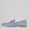 Donna Barca | Mocassino Tacco 1 Cm In Camoscio Azzurro