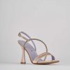 Donna Barca | Sandali Tacco Alto Tacco 9 Cm In Raso Beige