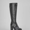 Donna Barca | Stivali Tacco 8Cm Pelle Nero