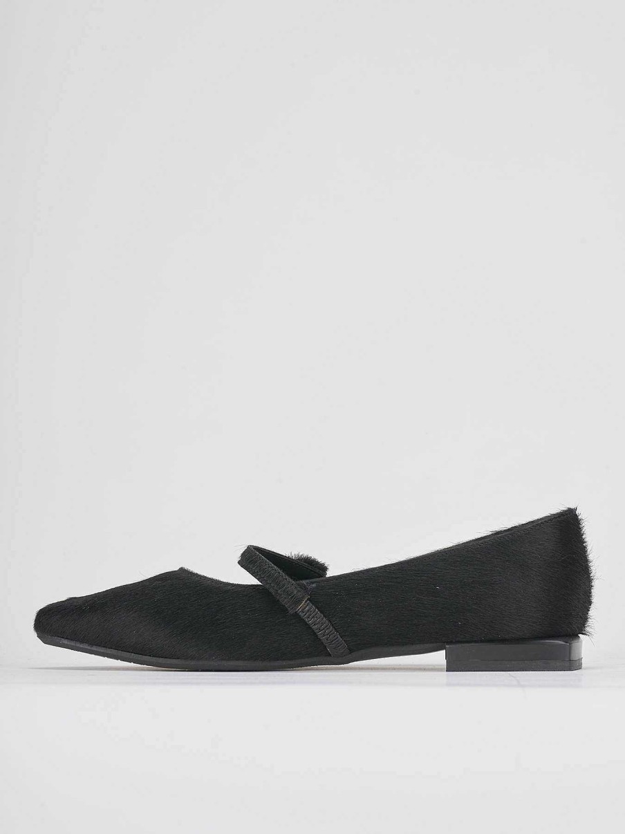 Donna Barca | Scarpe Basse Tacco 1 Cm Cavallino Nero