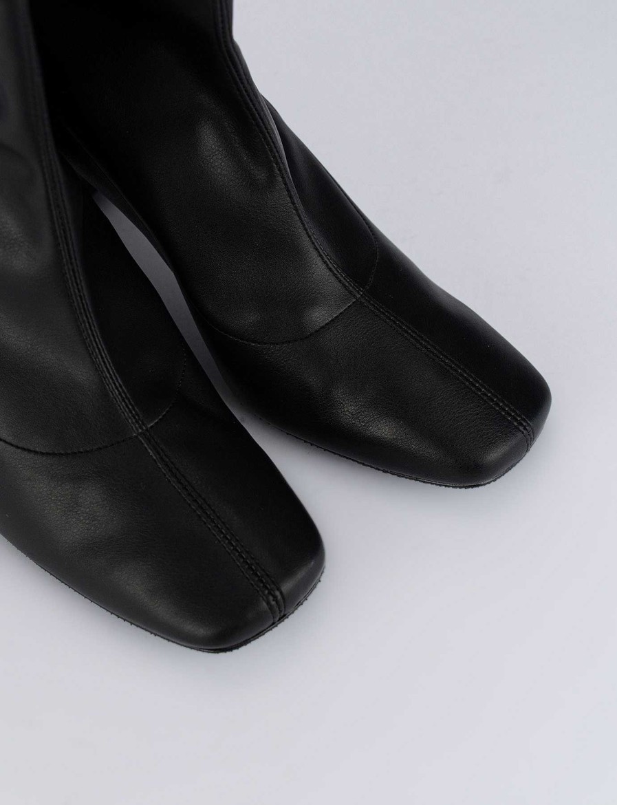 Donna Barca | Stivali Tacco Alto Tacco 8 Cm In Pelle Nera