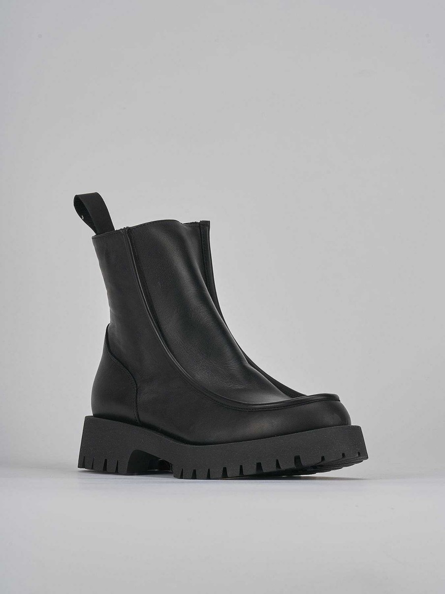 Donna Barca | Stivaletto Tacco 3 Cm Nero Pelle