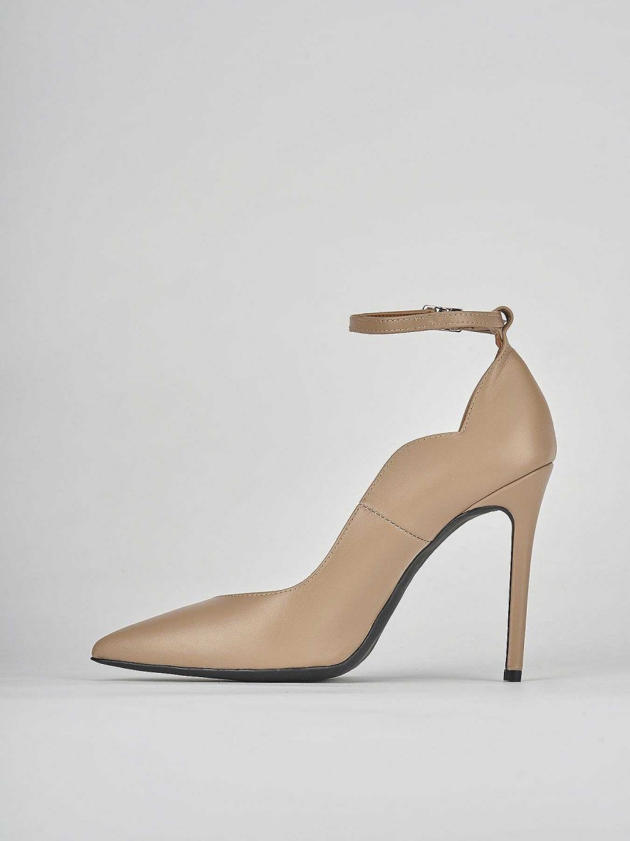 Donna Barca | Decollete Tacco 10 Cm In Pelle Marrone