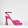 Donna Barca | Sandali Tacco Alto Tacco 10 Cm In Pelle Rosa