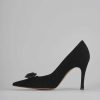 Donna Barca | Decollete Tacco 9 Cm In Camoscio Nero