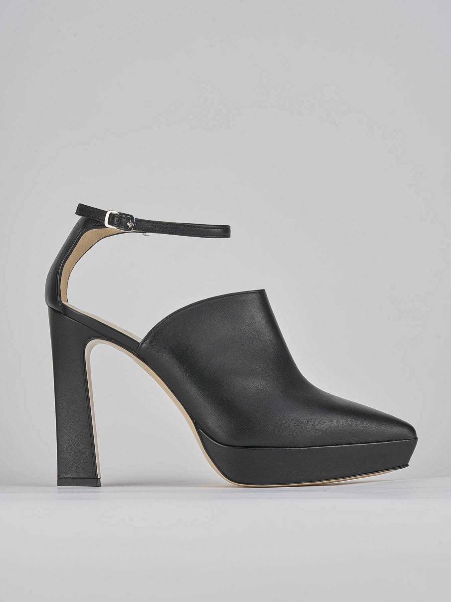 Donna Barca | Decollete Tacco 11 Cm In Pelle Nera