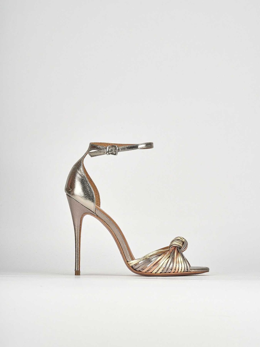 Donna Barca | Sandali Tacco Alto Tacco 12 Cm In Pelle Multicolor