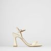 Donna Barca | Sandali Tacco Alto Tacco 9 Cm In Pelle Beige