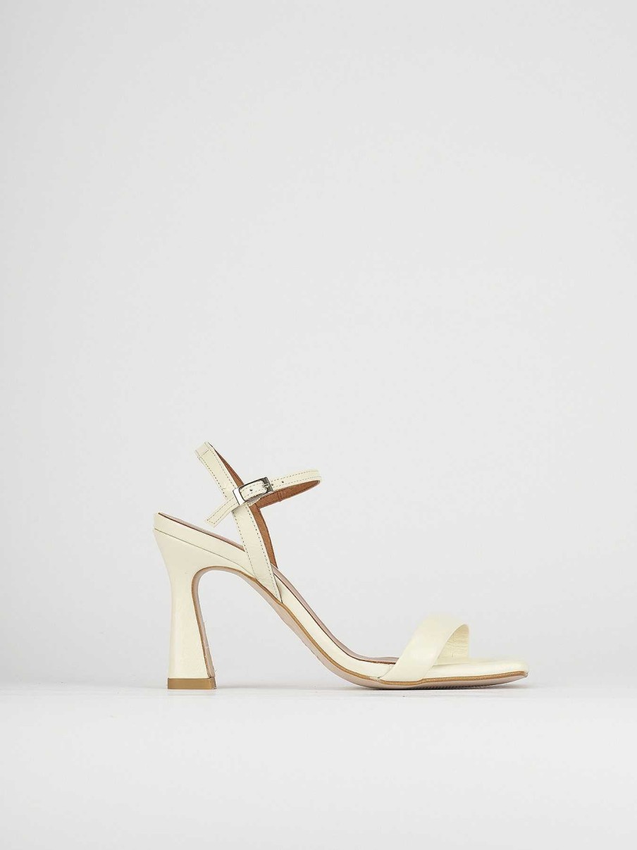 Donna Barca | Sandali Tacco Alto Tacco 9 Cm In Pelle Beige