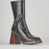 Donna Barca | Stivaletti Tacco Alto Tacco 8 Cm In Pelle Nera