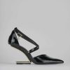 Donna Barca | Decollete Tacco 7 Cm In Vernice Nera