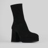 Donna Barca | Stivaletti Tacco Alto Tacco 8 Cm In Camoscio Nero