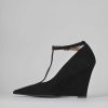 Donna Barca | Decollete Tacco 9Cm Camoscio Nero