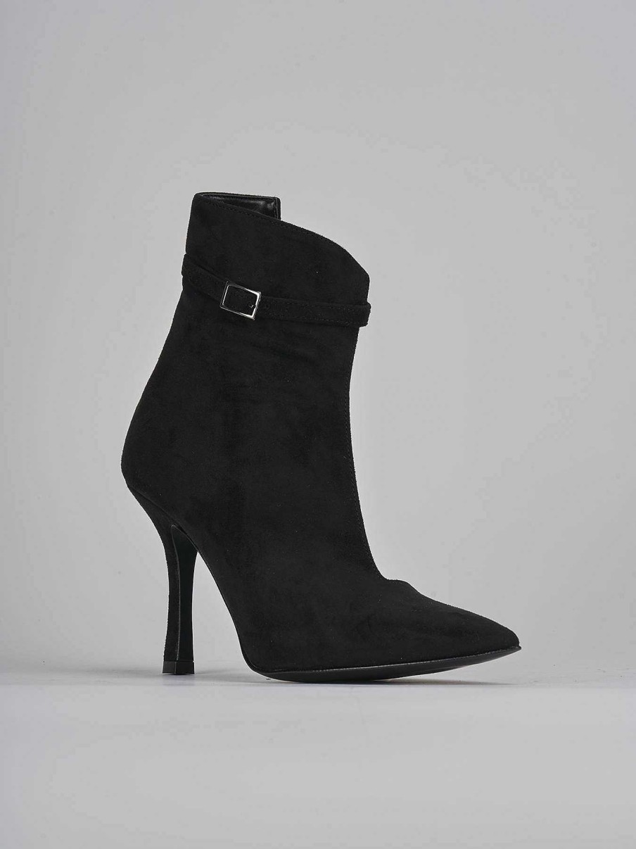 Donna Barca | Stivaletti Tacco Alto Tacco 9 Cm In Camoscio Nero