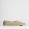 Donna Barca | Scarpe Basse Tacco 1 Cm Tessuto Beige