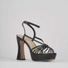 Donna Barca | Sandali Tacco Alto Tacco 11 Cm In Pelle Nera