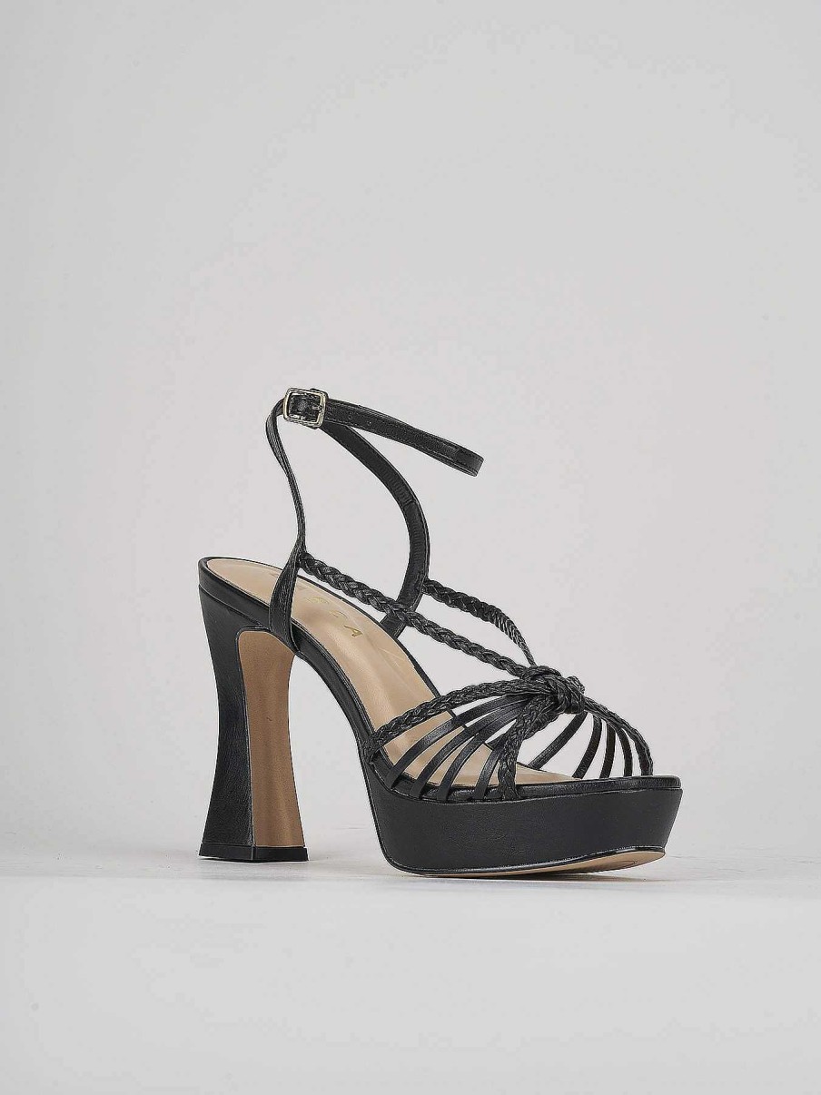 Donna Barca | Sandali Tacco Alto Tacco 11 Cm In Pelle Nera