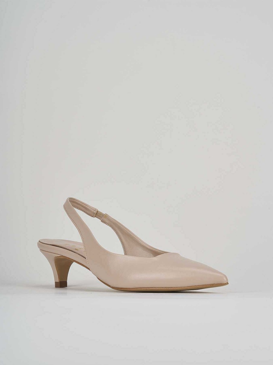 Donna Barca | Decollete Tacco 3 Cm In Pelle Beige