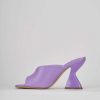 Donna Barca | Pantofole Tacco 9 Cm In Pelle Viola