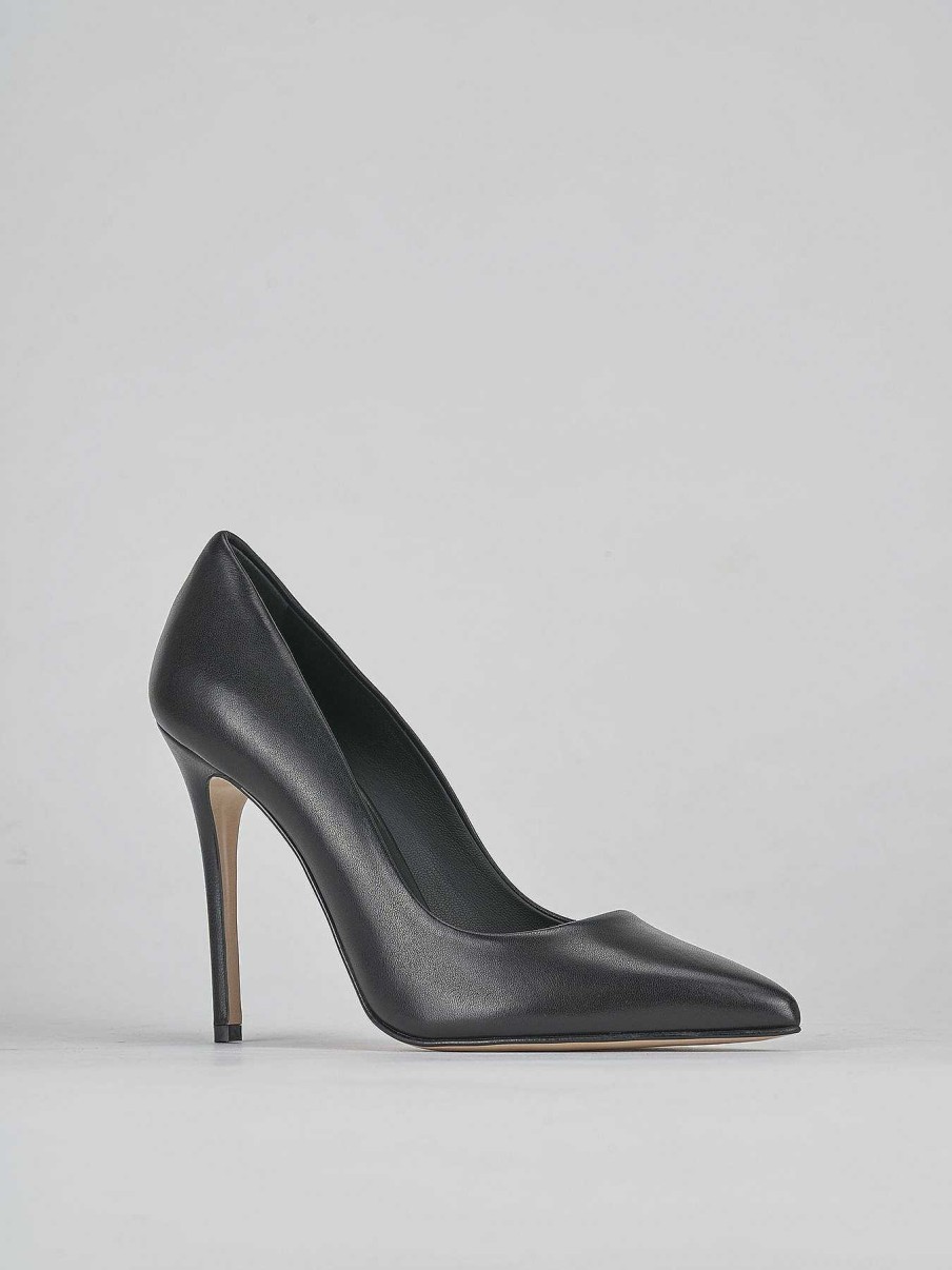 Donna Barca | Decollete Tacco 11 Cm In Pelle Nera