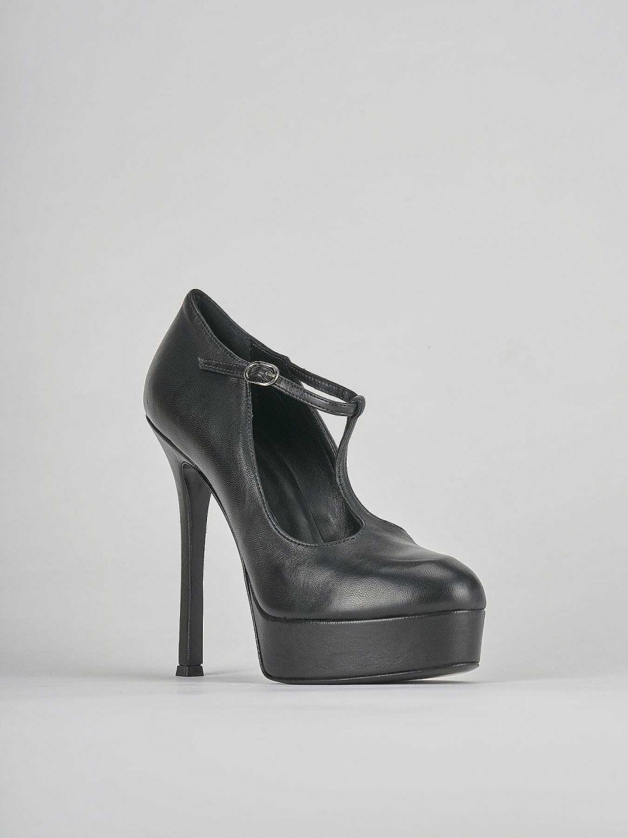 Donna Barca | Decollete Tacco 13Cm Pelle Nero