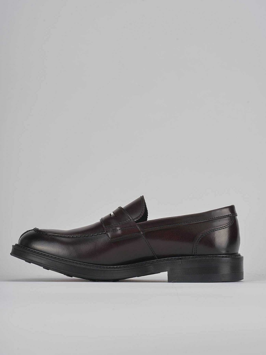 Uomo Barca | Mocassini In Pelle Bordeaux