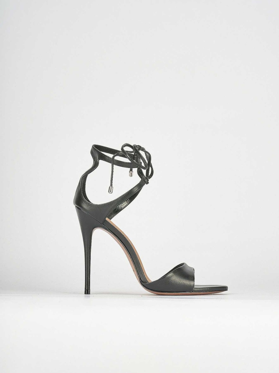 Donna Barca | Sandali Tacco Alto Tacco 12 Cm In Pelle Nera