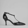 Donna Barca | Decollete Tacco 7 Cm In Vernice Nera